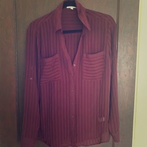 Long sleeve button up express shirt